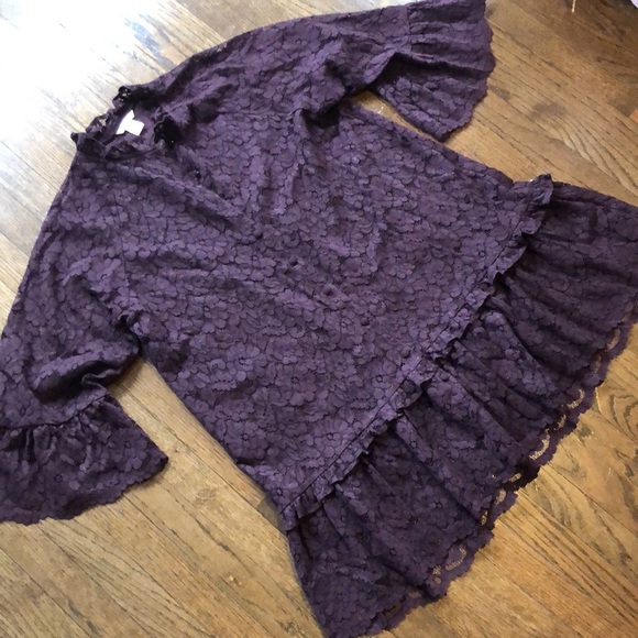 H&M Deep Purple Lace Tunic - Picture 2 of 8